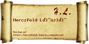 Herczfeld László névjegykártya